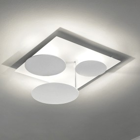 Plafonnier FB-ROTARY 2116 PL50 45W LED 4050LM cercles réglables métal lampe plafond moderne intérieur rond