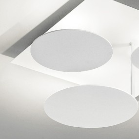 Plafoniera FB-ROTARY 2116 PL35 40W LED 3600LM cerchi orientabili metallo lampada soffitto moderna tonda interno