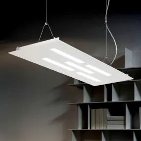 Sospensione FB-GAMMA 2080 S 66.5W LED 7700LM biemissione metallo lampadario tavolo ufficio rettangolare moderno metallo