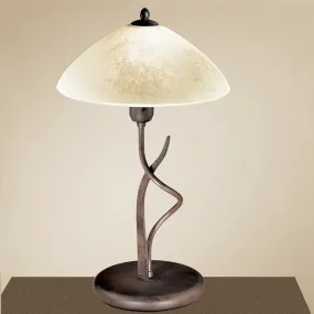 Abat-jour LM-4280 1LT E27 LED 51CM lampe de table rustique classique fer rouille brun intérieur en verre vieilli