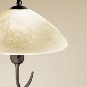 Abat-jour LM-4280 1LT E27 LED 51CM lampe de table rustique classique fer rouille brun intérieur en verre vieilli