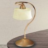 Abat-jour LM-4220 1L E14 LED 34CM metallo bronzo dorato vetro antico lampada tavolo classico interno