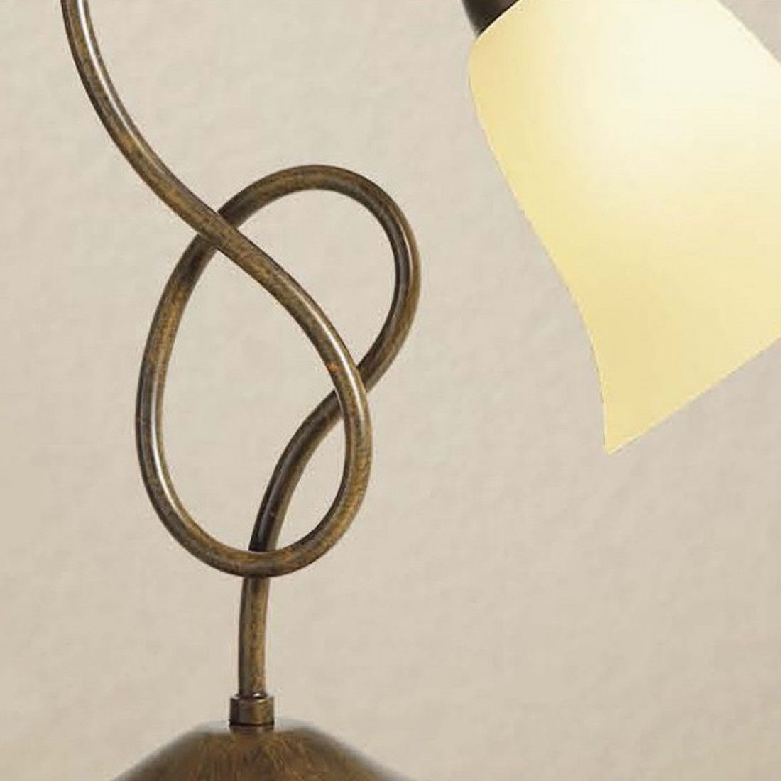 Lampe de table LM-4505 1L E14 LED lampe de table classique en verre de fer avec cloche interne