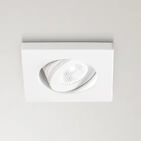 Faretto incasso GE-GFA890 3W LED quadrato orientabile alluminio bianco opaco controsoffitto interno IP20