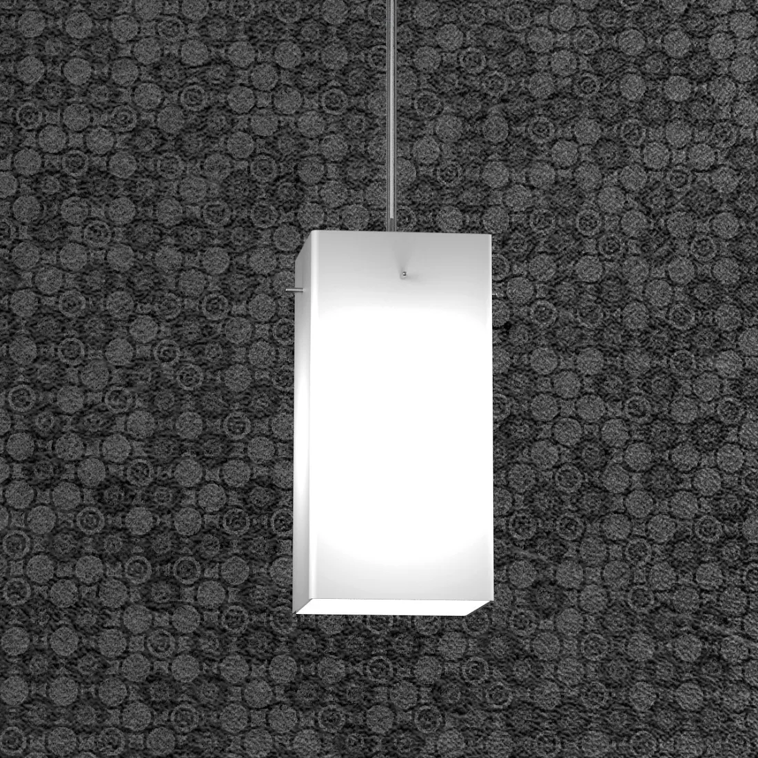 Suspension TP-CRAZY 1105 S1 E27 Lustre interne parallélépipède en verre soufflé blanc