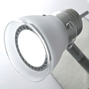 Spot IL-APOLLO GU10 LED 7W 1 lumière spot en verre moderne en métal nickel brossé