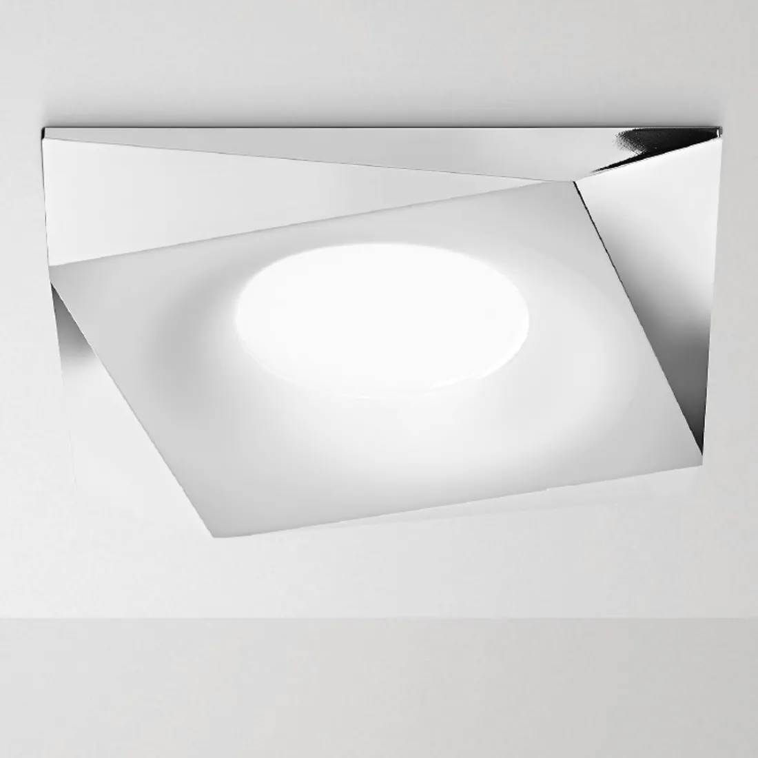 Faretto incasso GE-GFA162 GFA163 LED GU10 alluminio bianco opaco cromo interno IP20