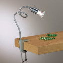 Abat-jour morsetto Illuminando GINEVRA FLEXI GU10 LED 7W lampada tavolo metallo cromo moderno orientabile interno