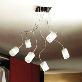 Plafoniera Illuminando GINEVRA CHIC 6 G9 LED PVC lampada soffitto metallo moderna modellabile interno
