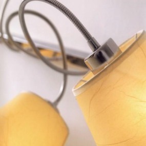Applique Illuminando SOFT AP3 E27 LED lampada parete paralume pergamena metallo flessibile classica moderna interni