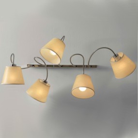 Applique Illuminando SOFT AP5 E27 LED paralume metallo flessibile