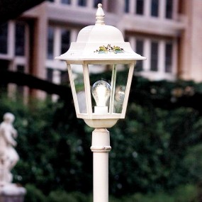 Lampioncino palo classico Ferroluce GORIZIA A108 TE E27 LED alluminio lampada terra