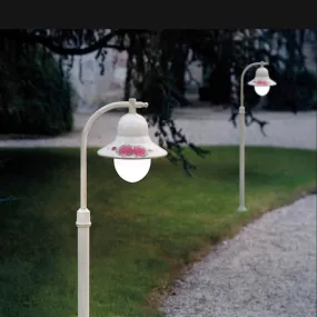Palo da esterno FE-IMPERIA A202 TE E27 LED alluminio decorato lampada terra braccio classica