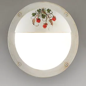 FE-BRINDISI A501 AP E27 LED 28CM applique murale décorée en aluminium artisanal classique applique murale ronde extérieur IP44