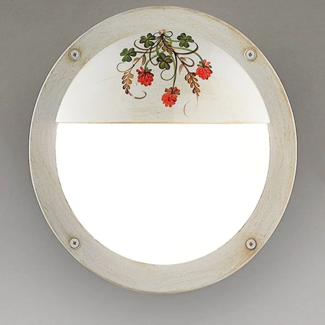FE-BRINDISI A501 AP E27 LED 28CM applique murale décorée en aluminium artisanal classique applique murale ronde extérieur IP44