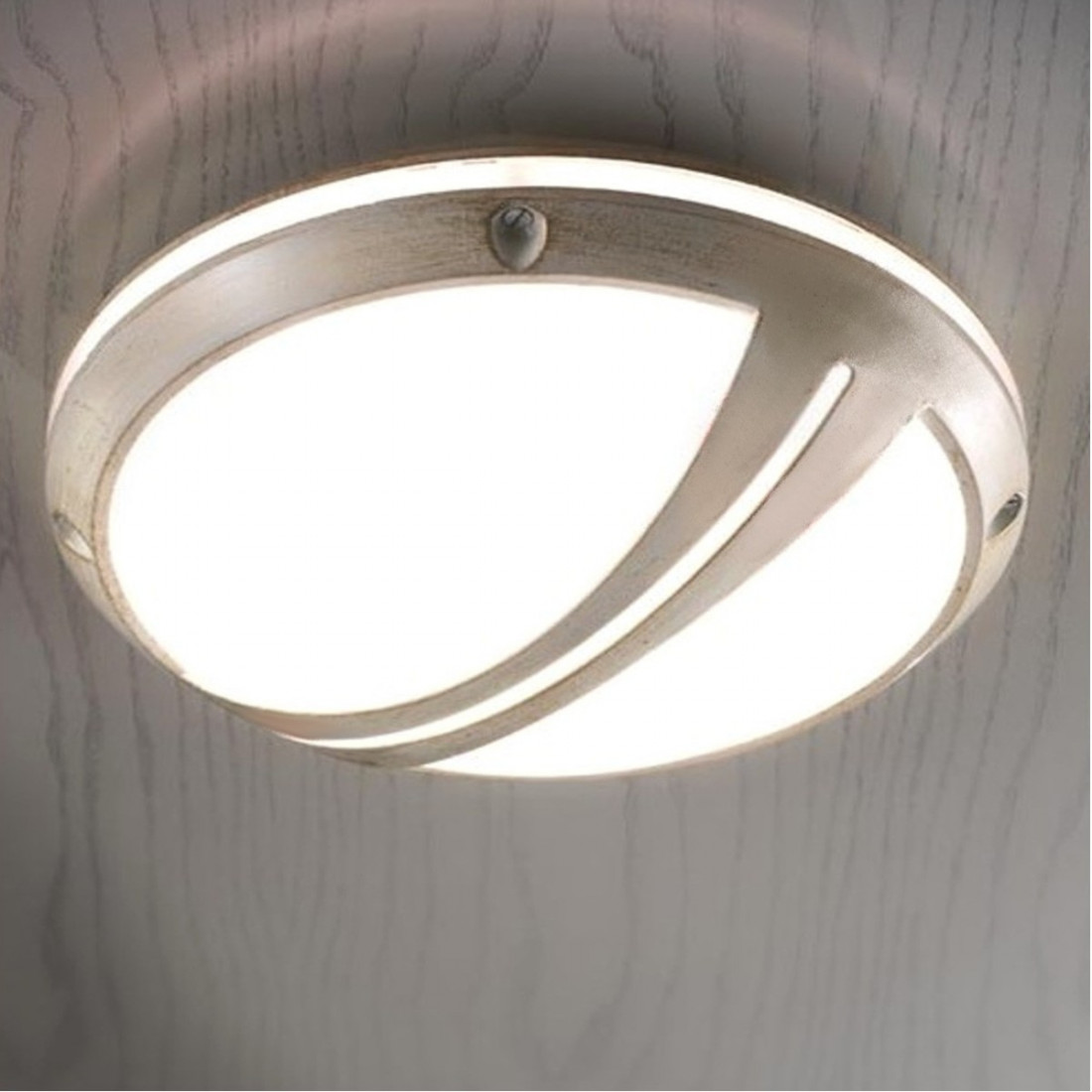 Plafoniera FE-BRINDISI A551 PL E27 LED 28CM alluminio decorato artigianale lampada soffitto classica tonda esterno IP44