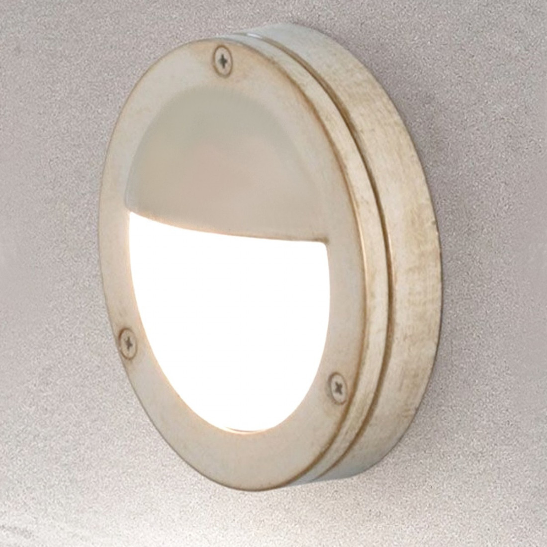Applique FE-BRINDISI A500 AP G9 LED IP44 esterno alluminio decorato artigianale lampada parete tonda
