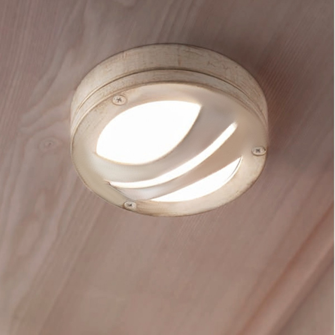 Plafoniera FE-BRINDISI A550 PL G9 LED 14.5CM alluminio decorato artigianale lampada soffitto classica tonda esterno IP44