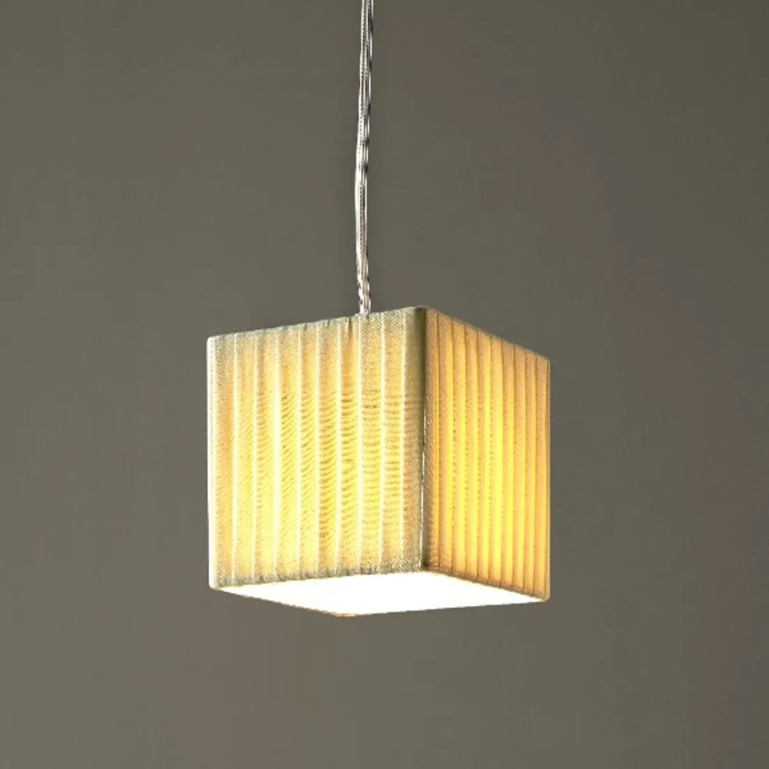 Suspension IL-ASSO E27 Abat-jour lustre carré LED avec tissu interne