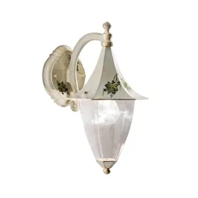 Applique FE-AREZZO A600 AP E27 LED IP43 esterno braccio lampada parete ceramica alluminio decorato