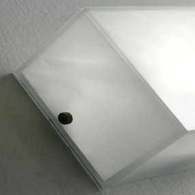 Applique plafoniera Illuminando CUBIC G9 11CM LED lampada parete soffitto moderna vetro bianco interno