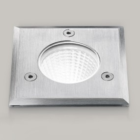 Faretto incasso GE-GES545 9W LED 785LM IP68 quadrato calpestabile acciaio alluminio spot incasso muratura esterno