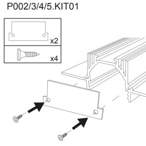 Capuchons d'extrémité BF-P003 KIT01 bandes LED finales