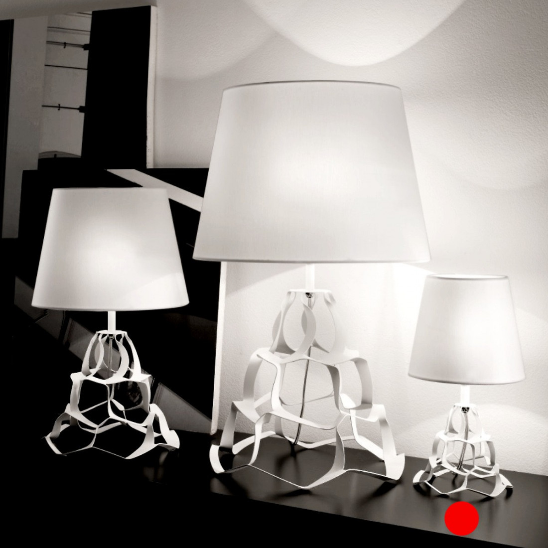 Ab-jour SN-ANAIS 1045 H30 E14 LED métal blanc bronze abat-jour lampe lampe table de chevet table intérieur moderne