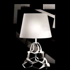 Abat-jour SN-ANAIS 1046 H41 E27 LED moyen métal blanc bronze abat-jour lampe lampe table de chevet table intérieur moderne