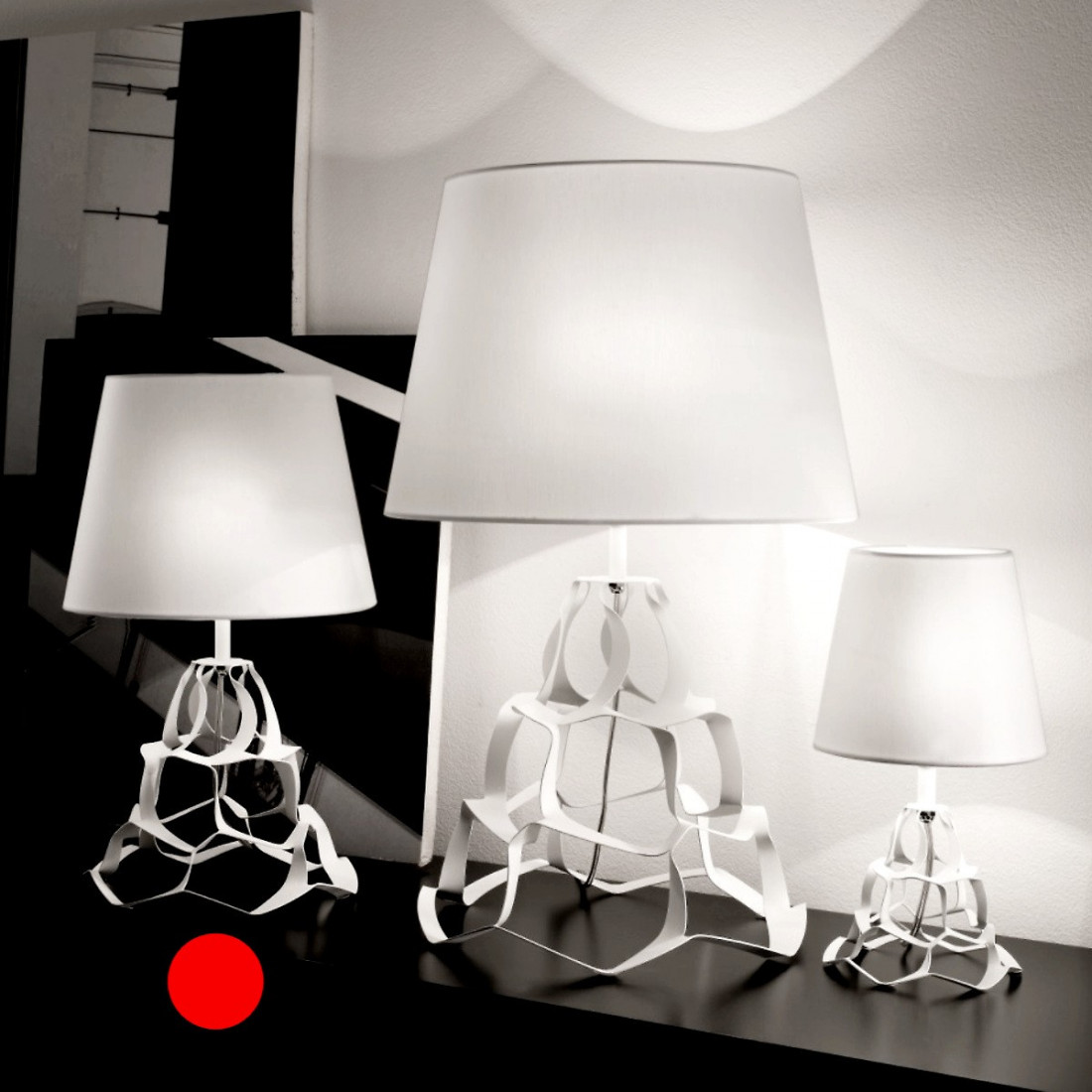 Abat-jour SN-ANAIS 1046 H41 E27 LED media metallo bianco bronzo paralume tessuto lampada tavolo comodino moderna interno