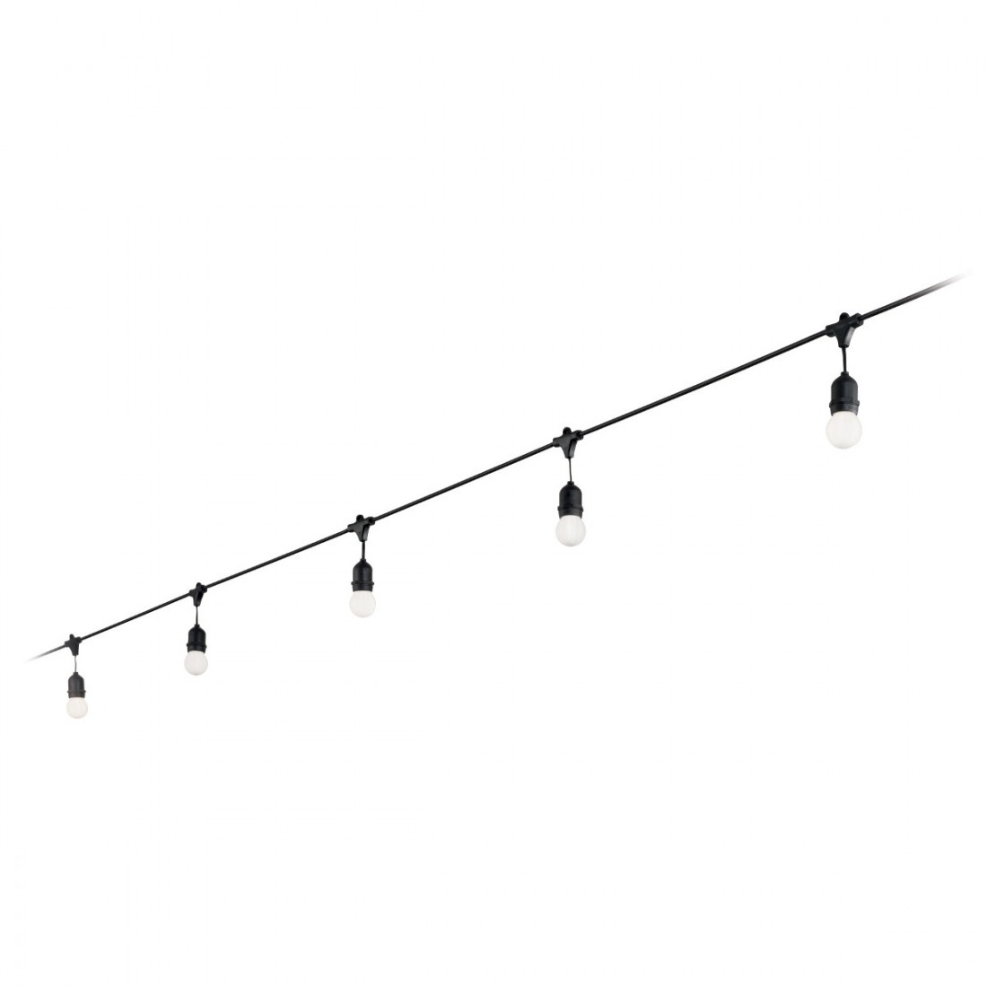 ID-FIESTA SP5 E27 Câble LED IP44 extérieur multiluce noir suspension de fil électrique