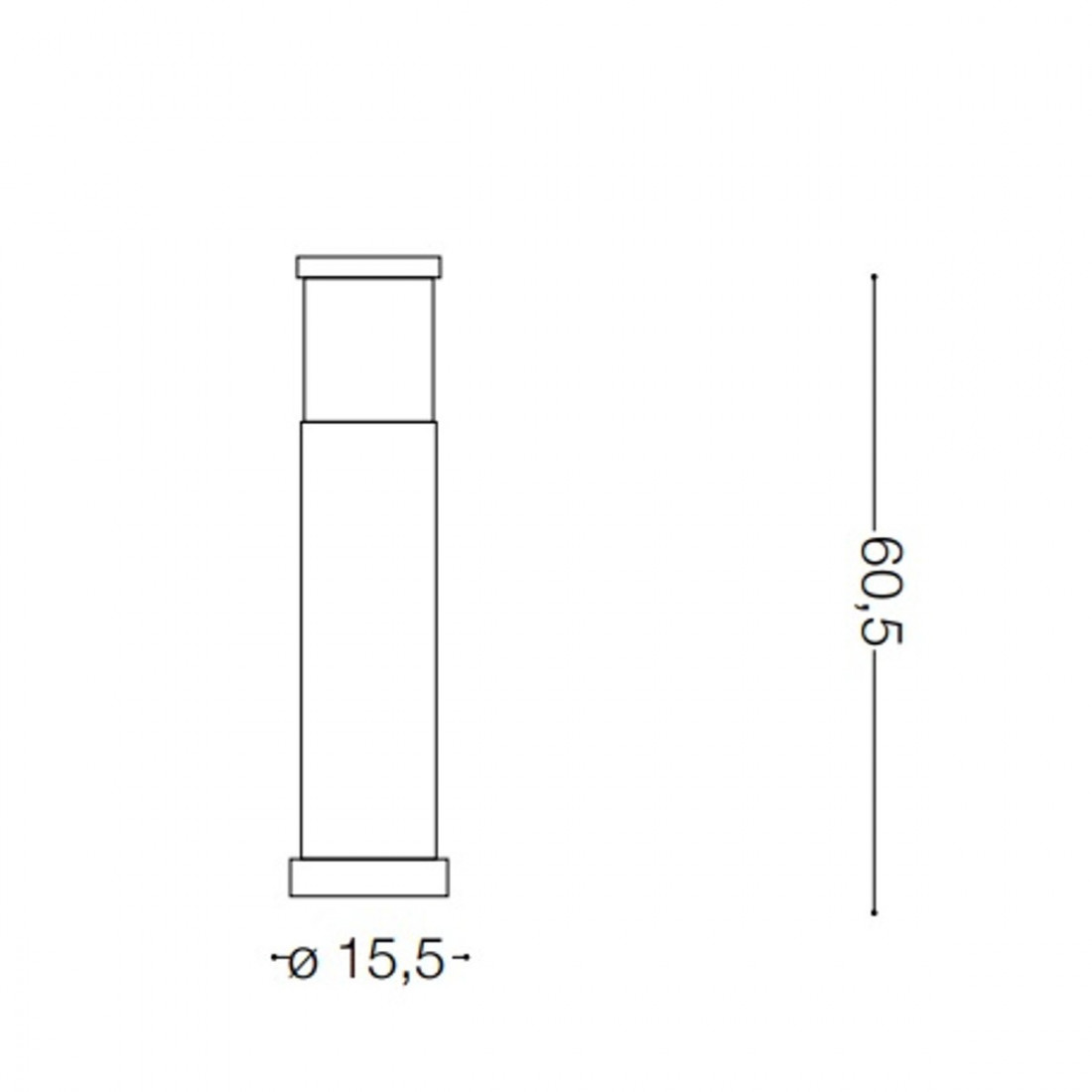 Borne d'extérieur Ideal Lux TRONCO PT1 SMALL