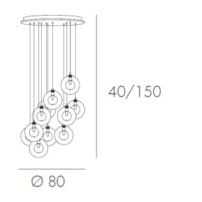 Lampadario WILLOW 1098 S12 Top Light