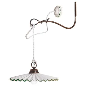 Braccio FE-L'AQUILA C661 E27 LED ceramica classica rustica metallo applique lampada parete interno