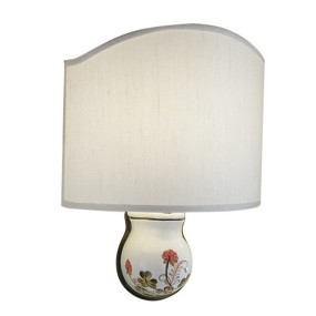 Applique FE-TRIESTE C430 E14 LED ventola stoffa ceramica dipinta artigianale classica rustica lampada parete interno