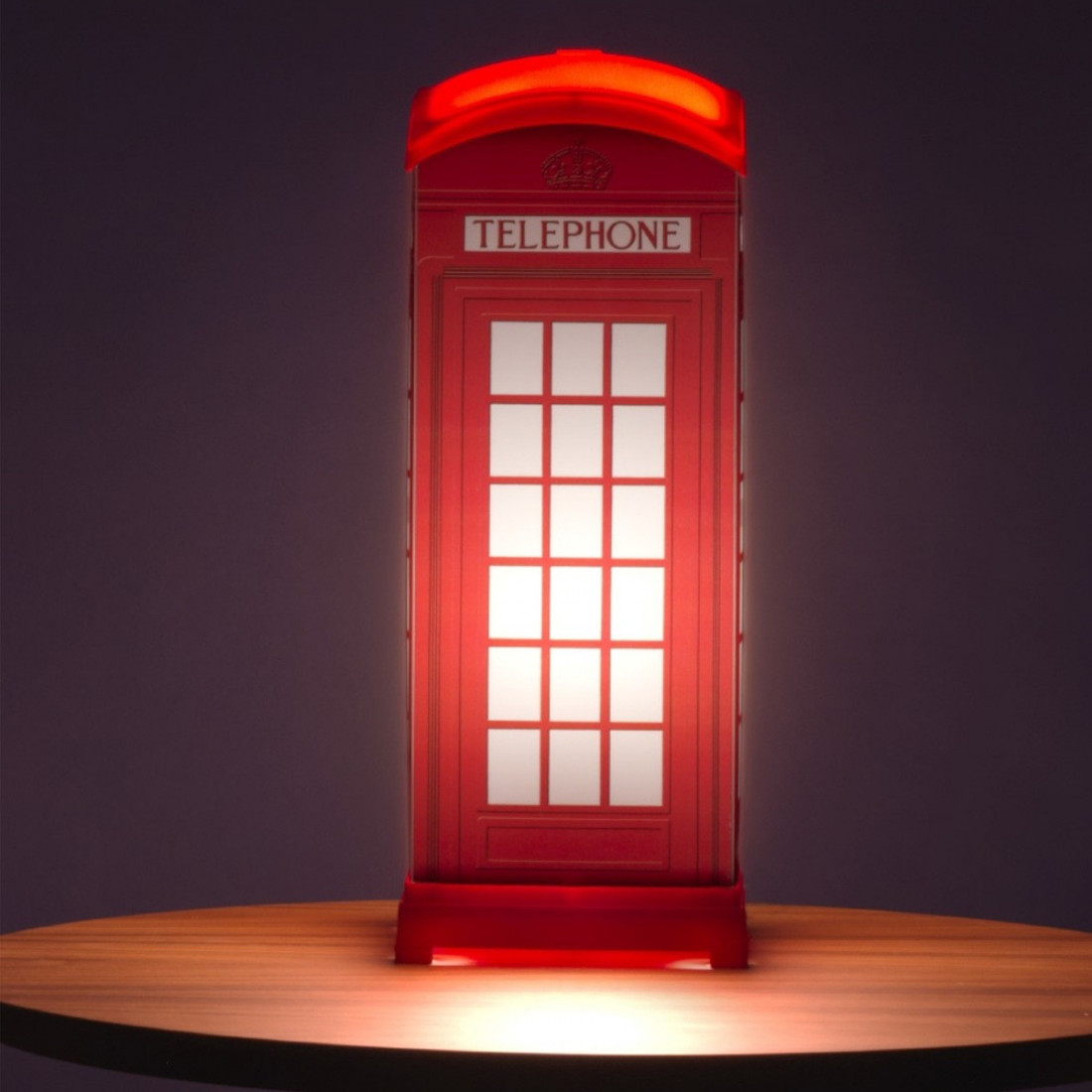 Abat-jour LZ-RED PHONE BOX E27 LED 34H polilux ignifugo lampada tavolo rosso comodino camerette bambini bambine interno