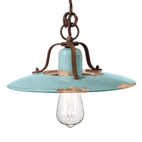 FE-COUNTRY RETRO C1442 30CM E27 LED lustre, tresse en céramique artisanale, suspension intérieure rustique classique