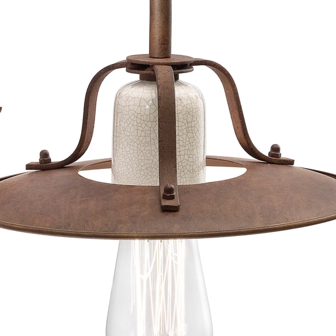 FE-GRUNGE RETRO C1436 E27 Lustre LED céramique métal craquelè hauts et bas artisanaux intérieur rustique