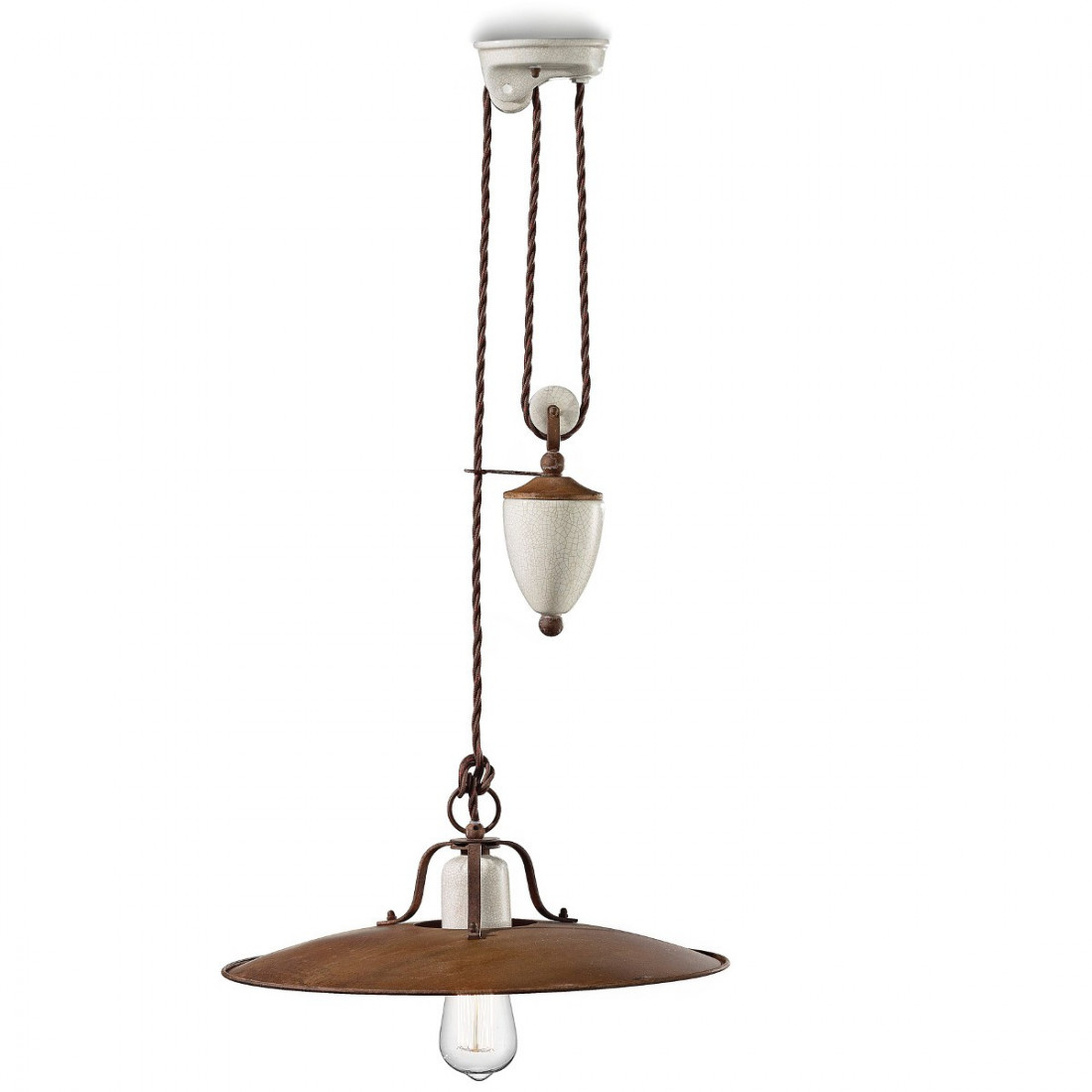 Lampadario GRUNGE C1436 Ferroluce Retrò