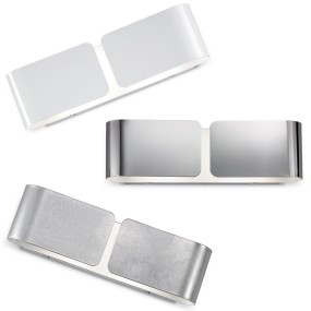 Applique ID-CLIP AP2 MINI G9 Led metallo biemissione moderno argento bianco cromo lampada parete
