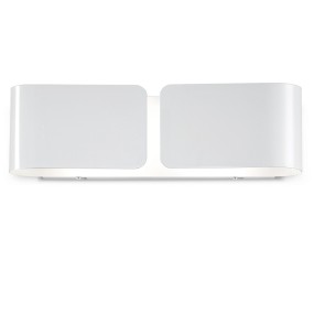 ID-CLIP AP2 SMALL E27 applique murale Led bi-émission métal moderne argent blanc chrome applique murale