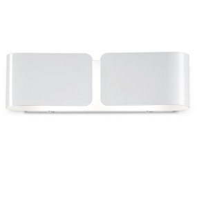 Applique ID-CLIP AP2 SMALL E27 Led metallo biemissione moderno argento bianco cromo lampada parete