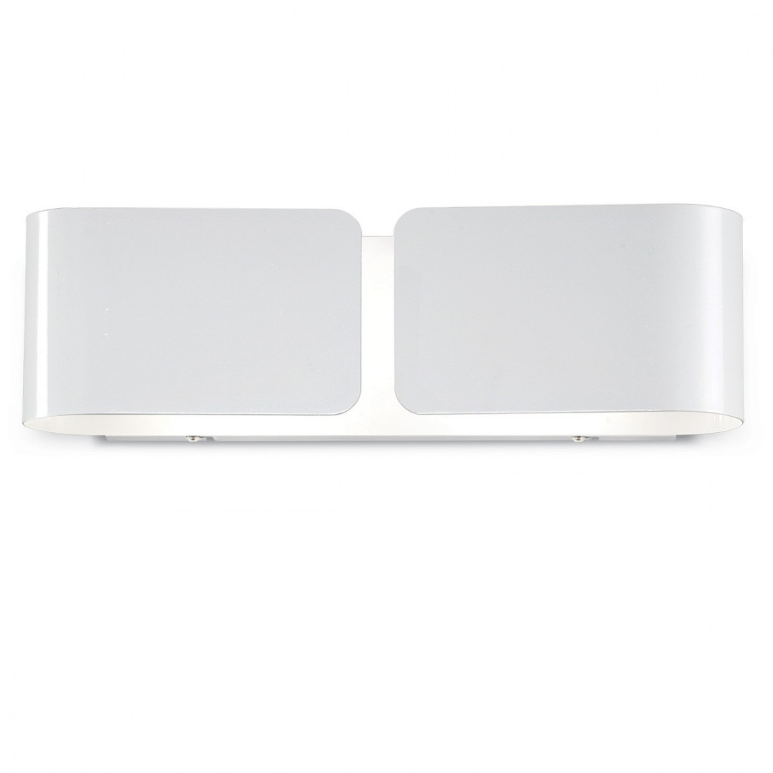 ID-CLIP AP2 SMALL E27 applique murale Led bi-émission métal moderne argent blanc chrome applique murale