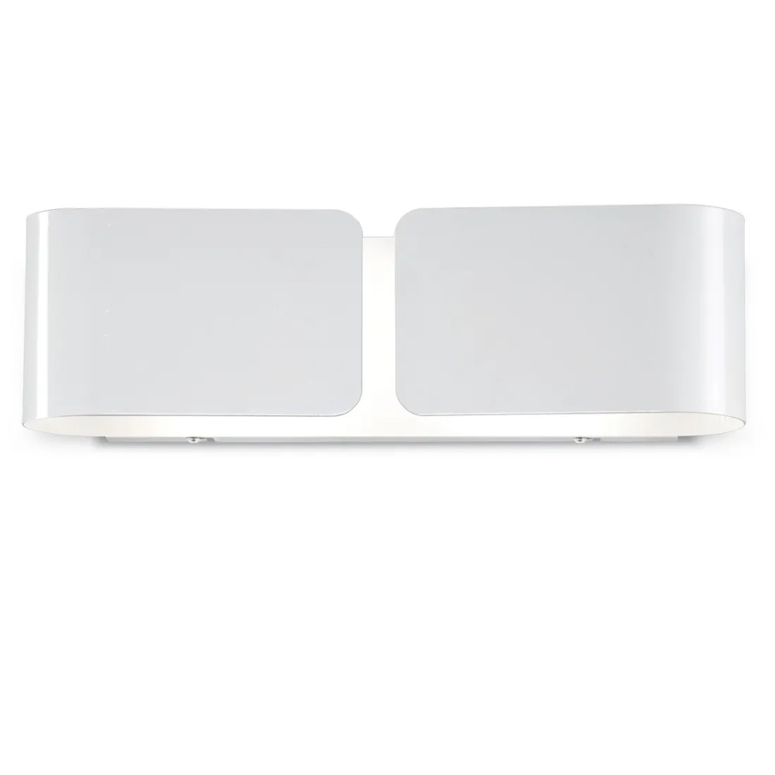 ID-CLIP AP2 SMALL E27 applique murale Led bi-émission métal moderne argent blanc chrome applique murale