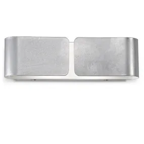 ID-CLIP AP2 SMALL E27 applique murale Led bi-émission métal moderne argent blanc chrome applique murale