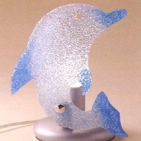 Moderne Tischlampe aus Polymerkristall mit E14 LED-Fassung