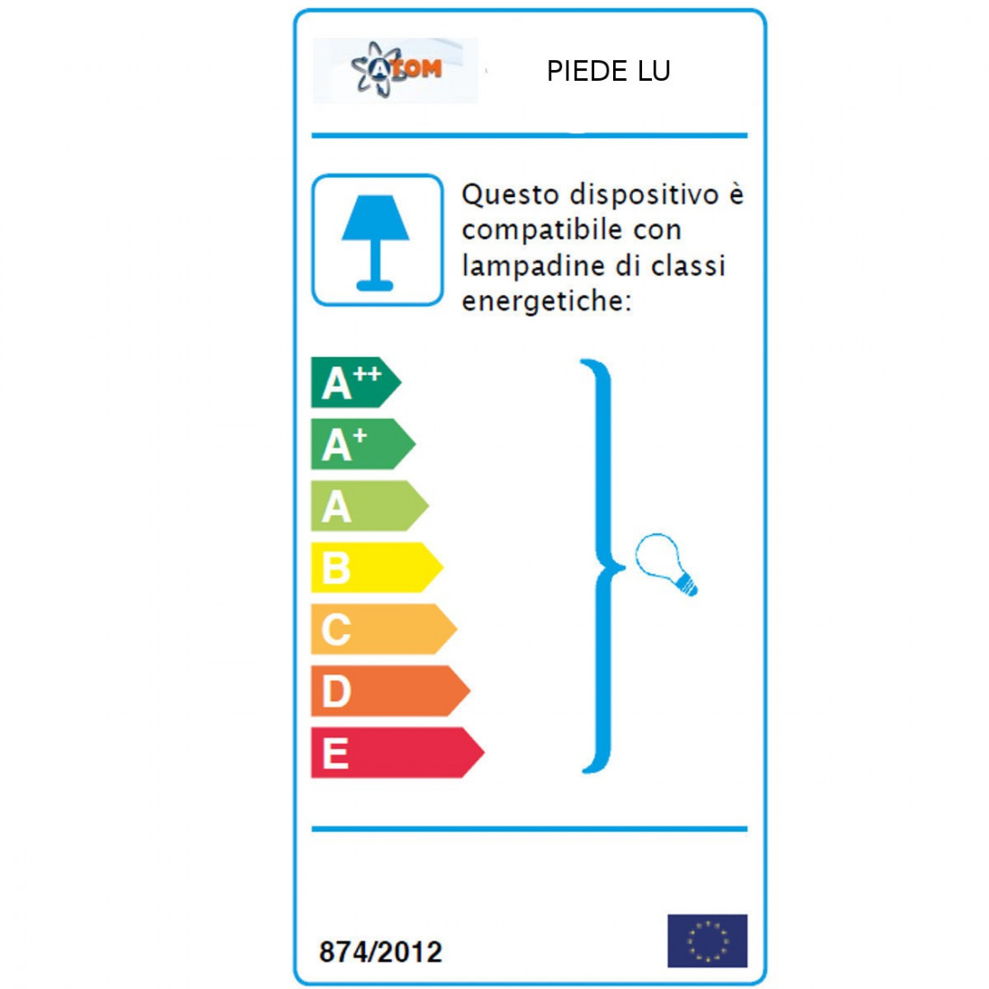 Abat-jour AO-PIEDE LU 1903 E14 LED cristallo polimero lampada tavolo interno IP20