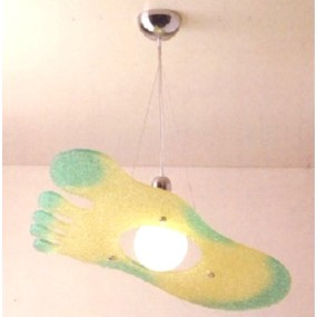 Lampadario moderno a forma di piede in cristallo polimero, E27 LED.