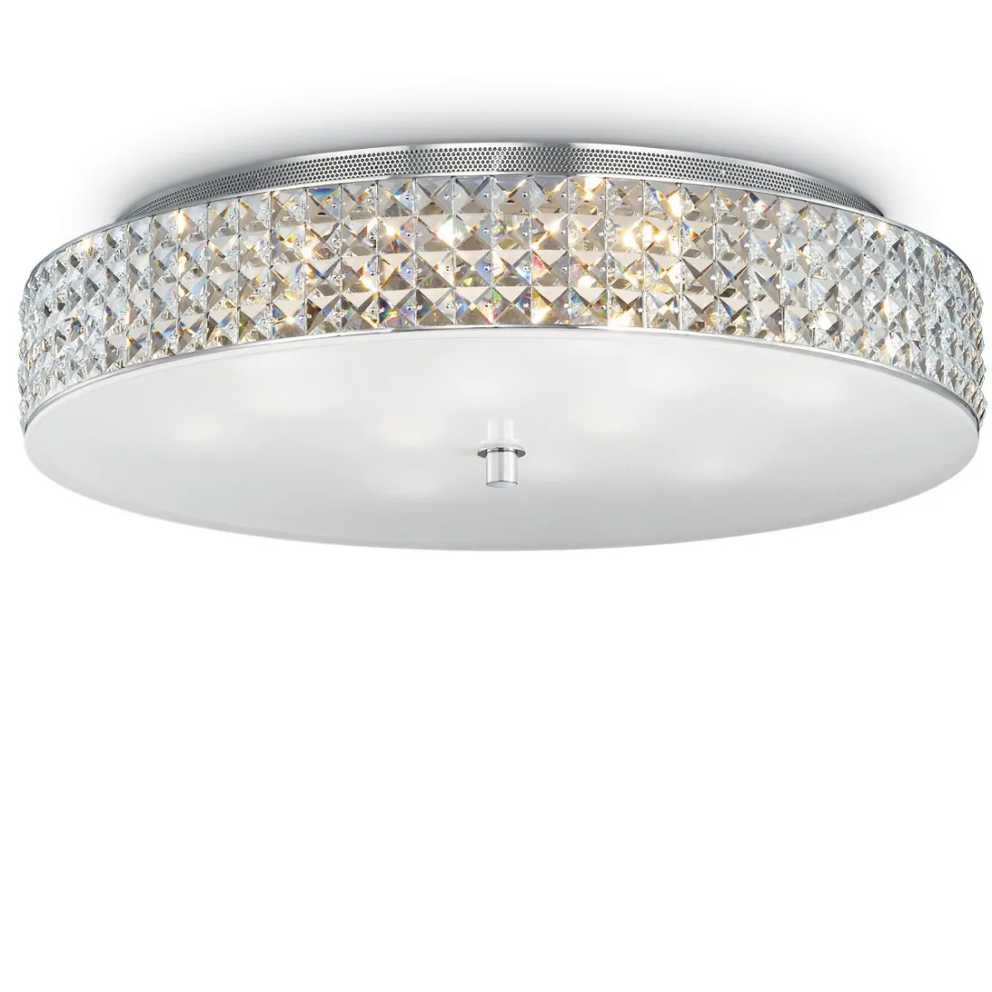 ID-ROMA PL12 G9 plafonnier LED cristal clair carré plafonnier rond intérieur moderne