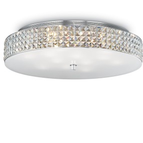 Plafoniera moderna Ideal Lux ROMA PL12 087870 G9 LED vetro cristallo lampada soffitto